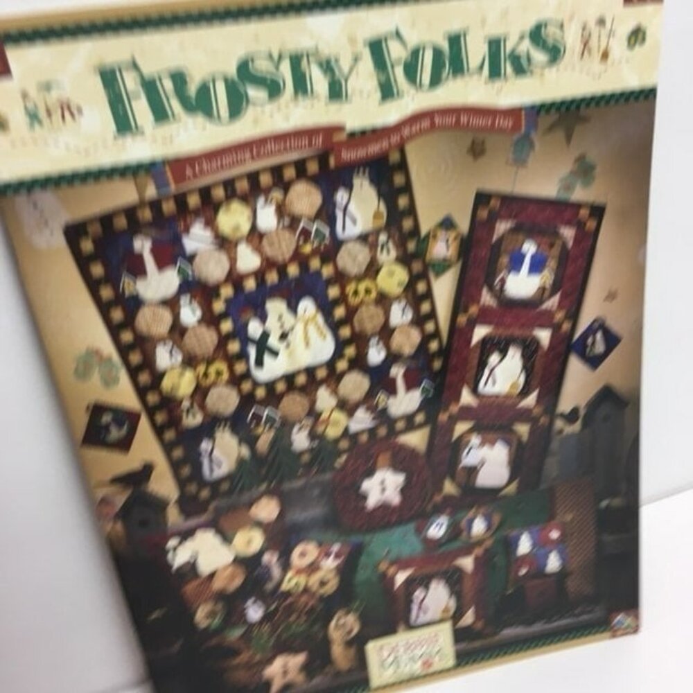Frosty Folks Craft Book Debbie Mumm Quilting Appliqué Winter Decor Snowman 90s